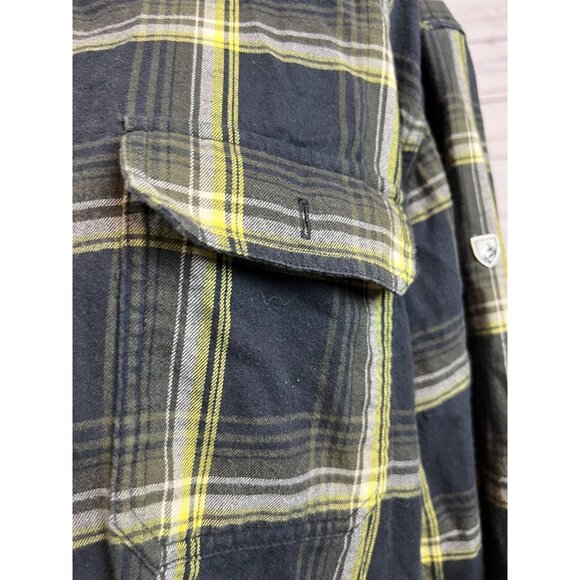 Kuhl Plaid Shirt Wool Blend Mens size Large Long sleeve Mountain Grown Button Up - Picture 10 of 12